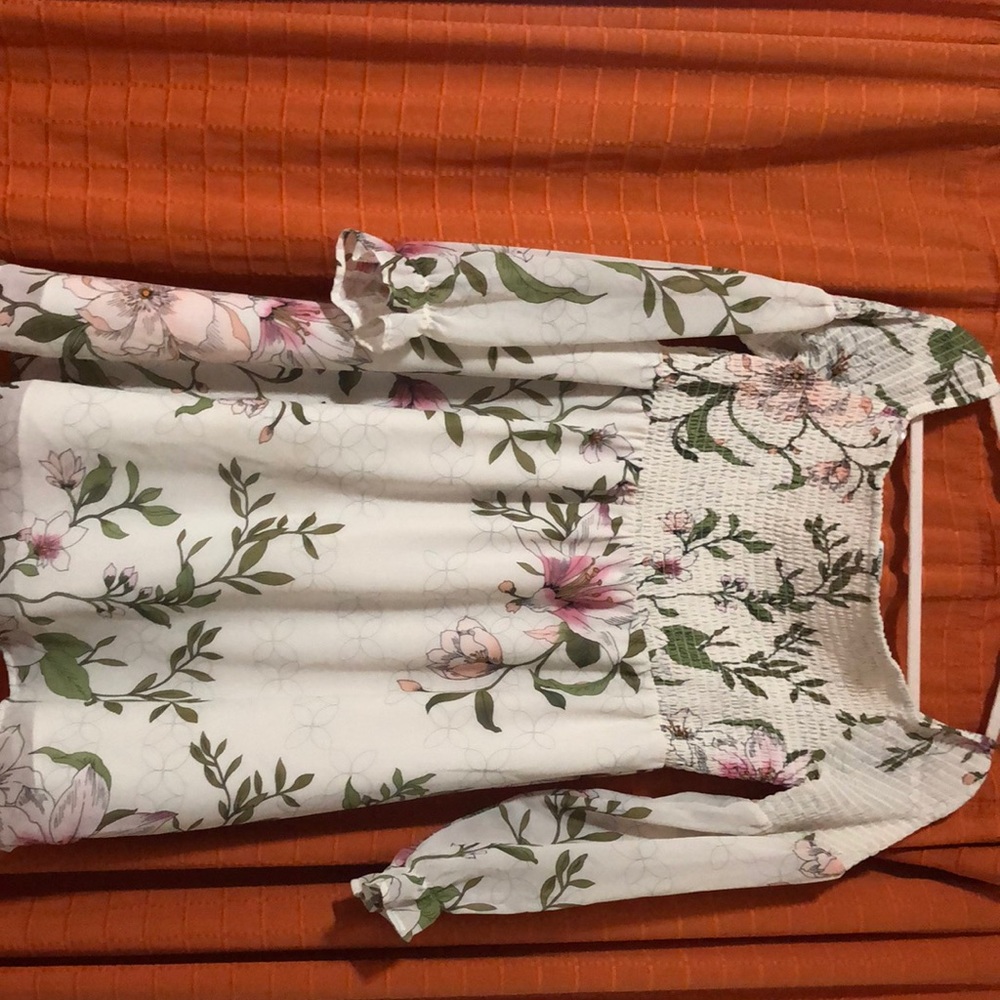 Guess Flowery off shoulder dress